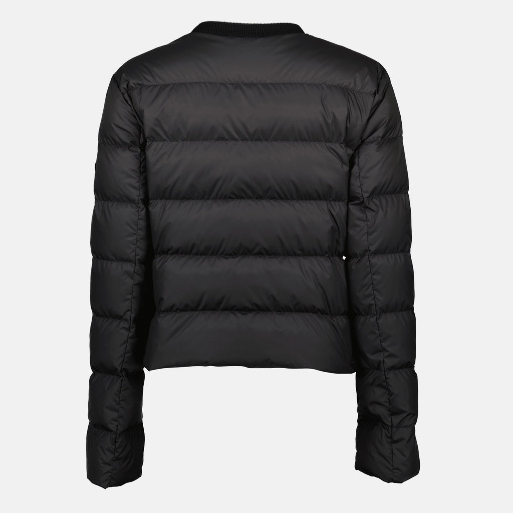 Cropped Down Jacket with Gold Zip