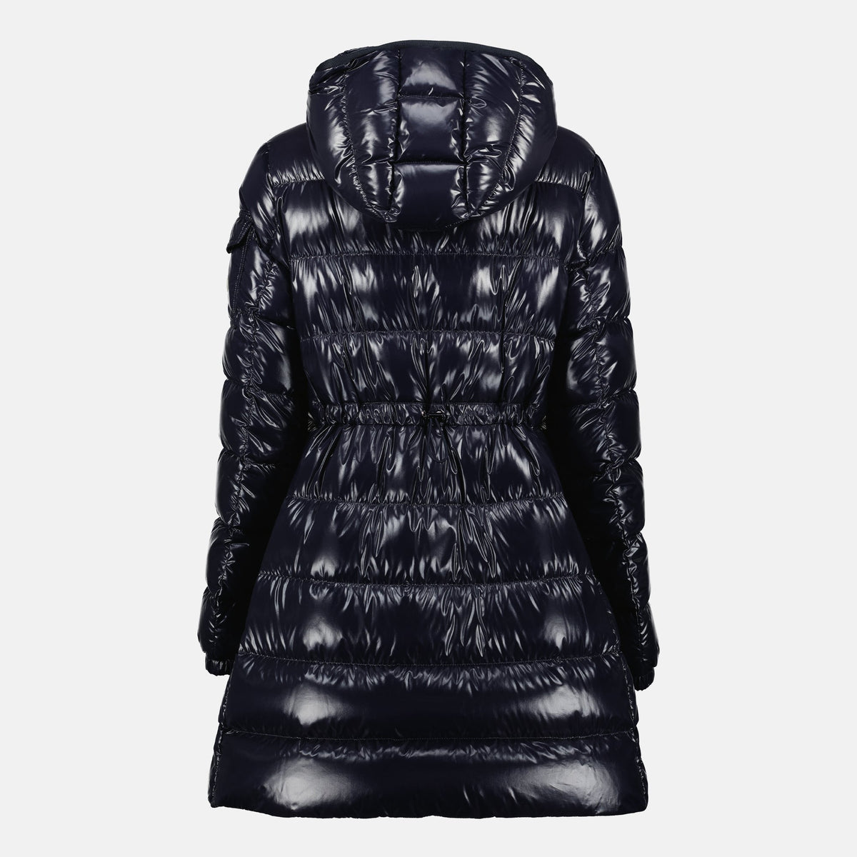 Glossy Hooded Long Puffer Coat