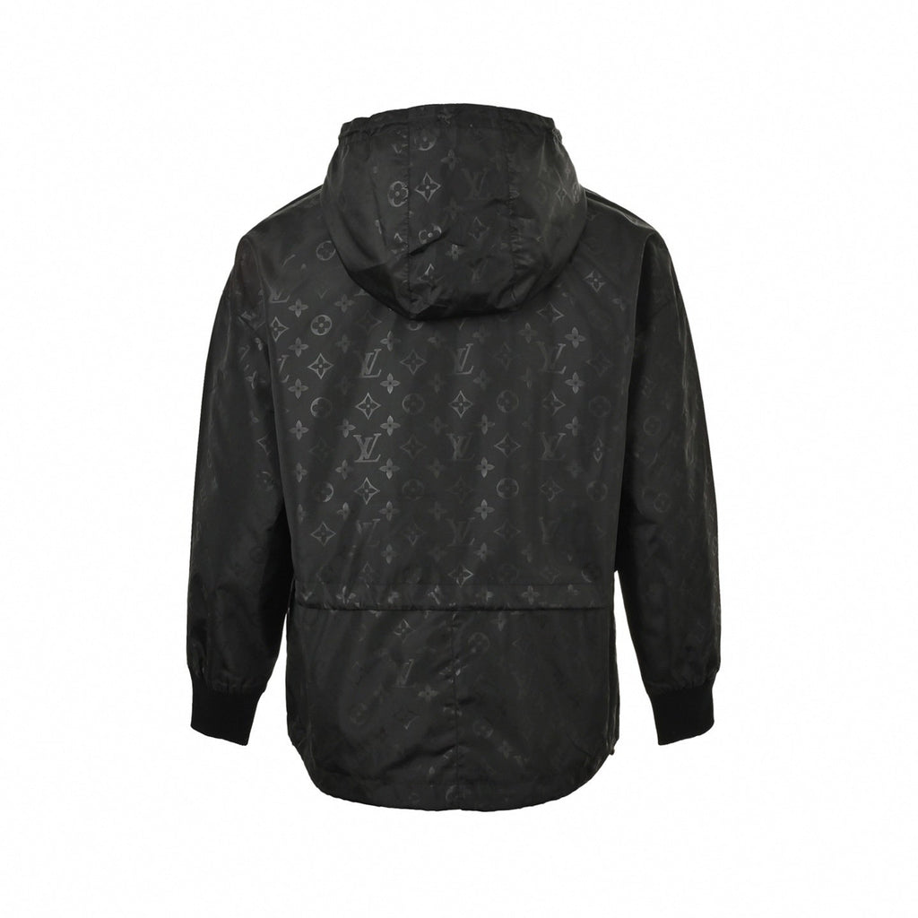 Monogram Hooded Windbreaker – Black Technical Edition