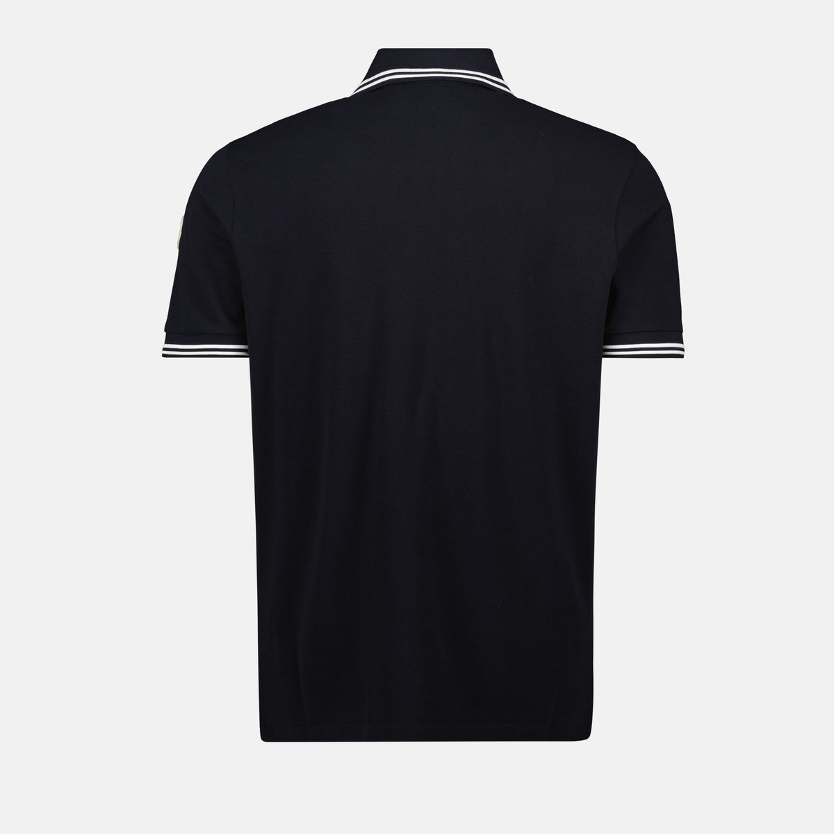 Navy Polo Shirt with Contrast Stripe Trim