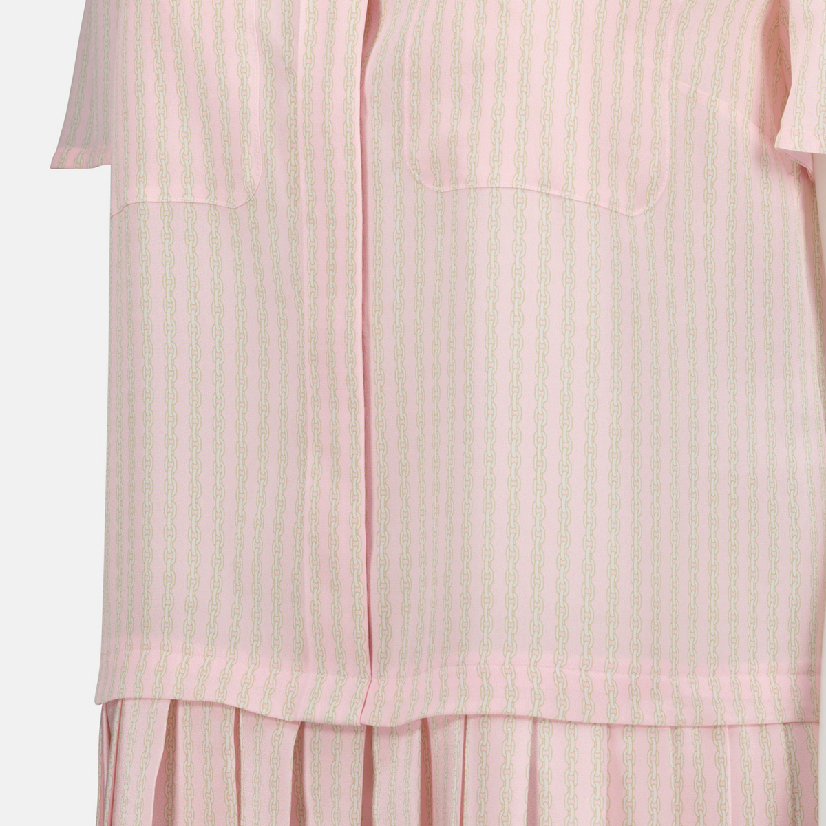 Striped Pleated Shirt Dress