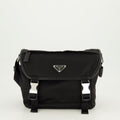 Re-Nylon and Saffiano Leather Bag