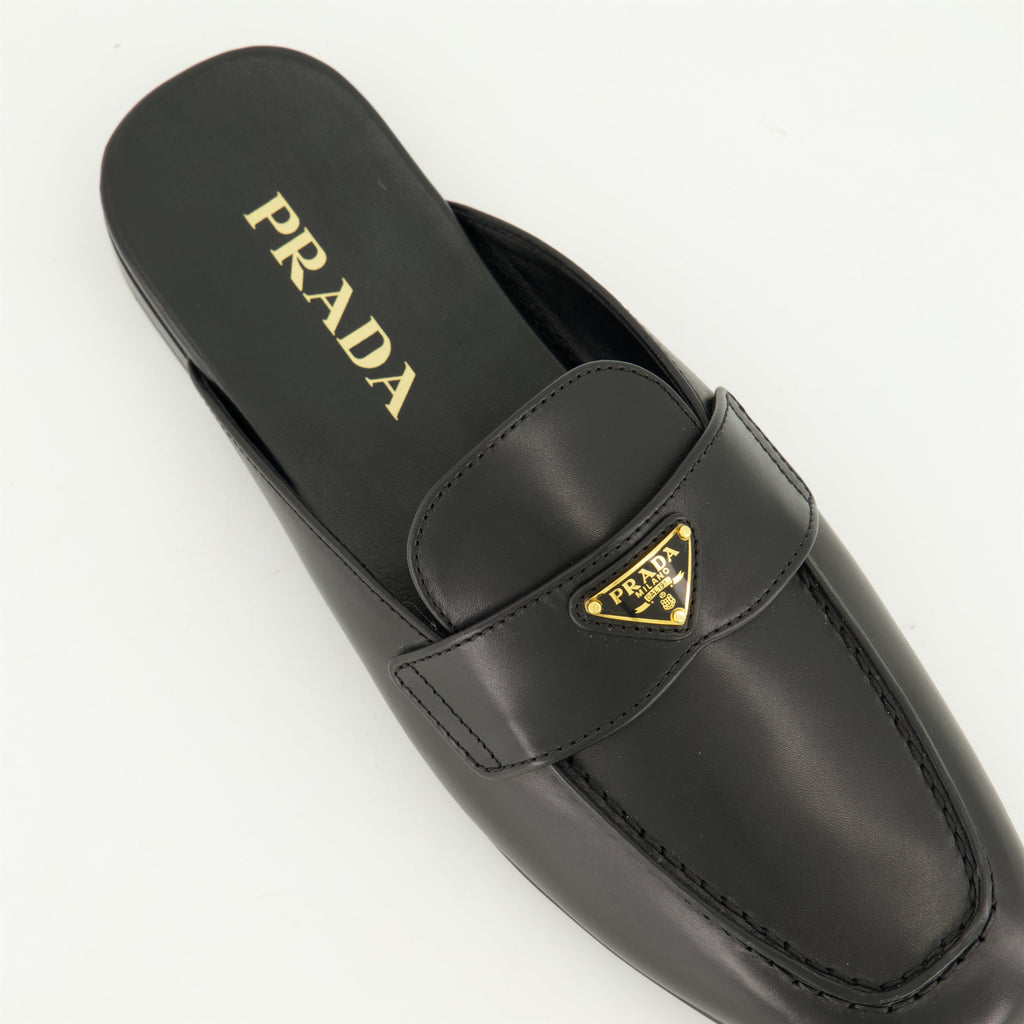 Leather Loafer Mules