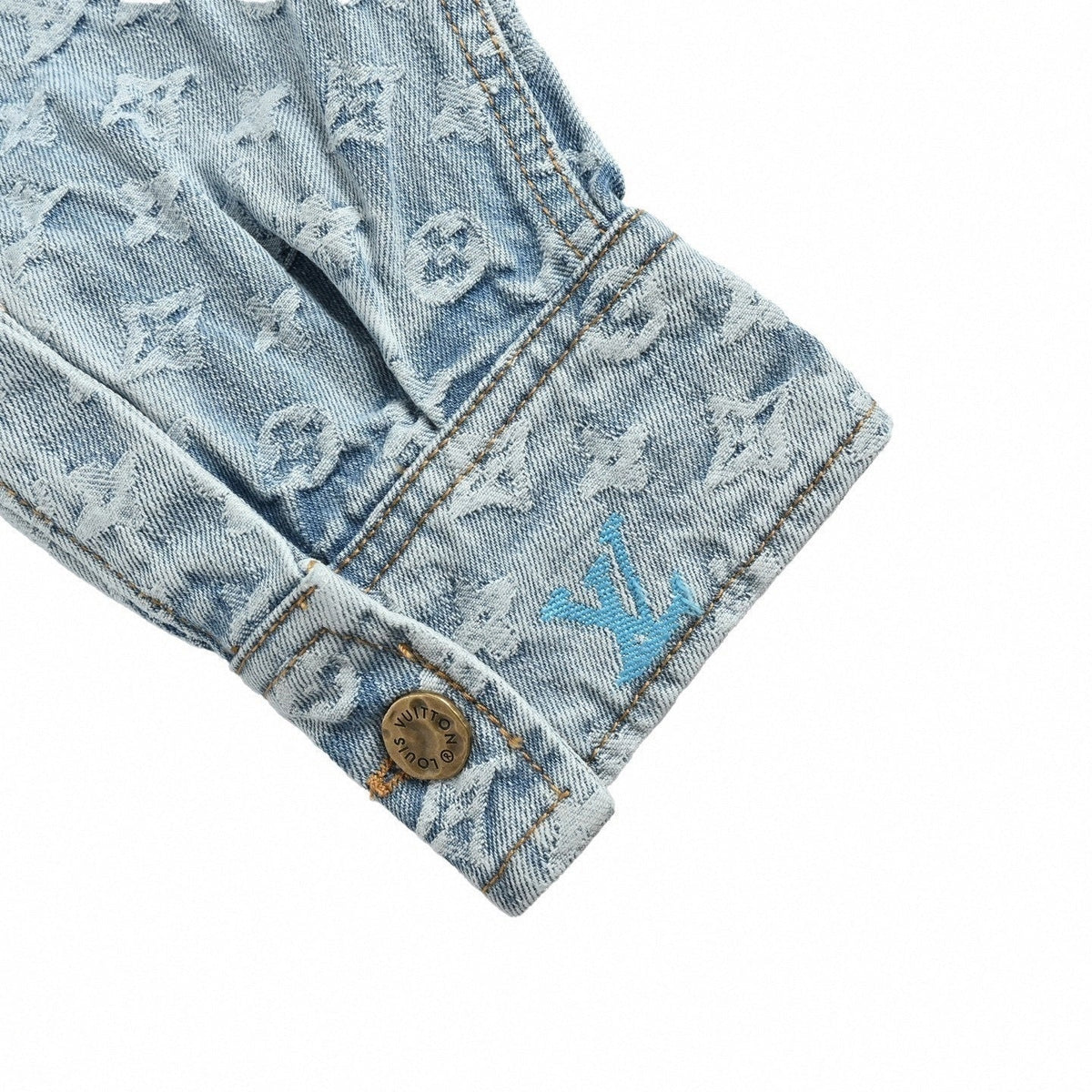Monogram Denim Shirt – Light Blue Signature Jacquard