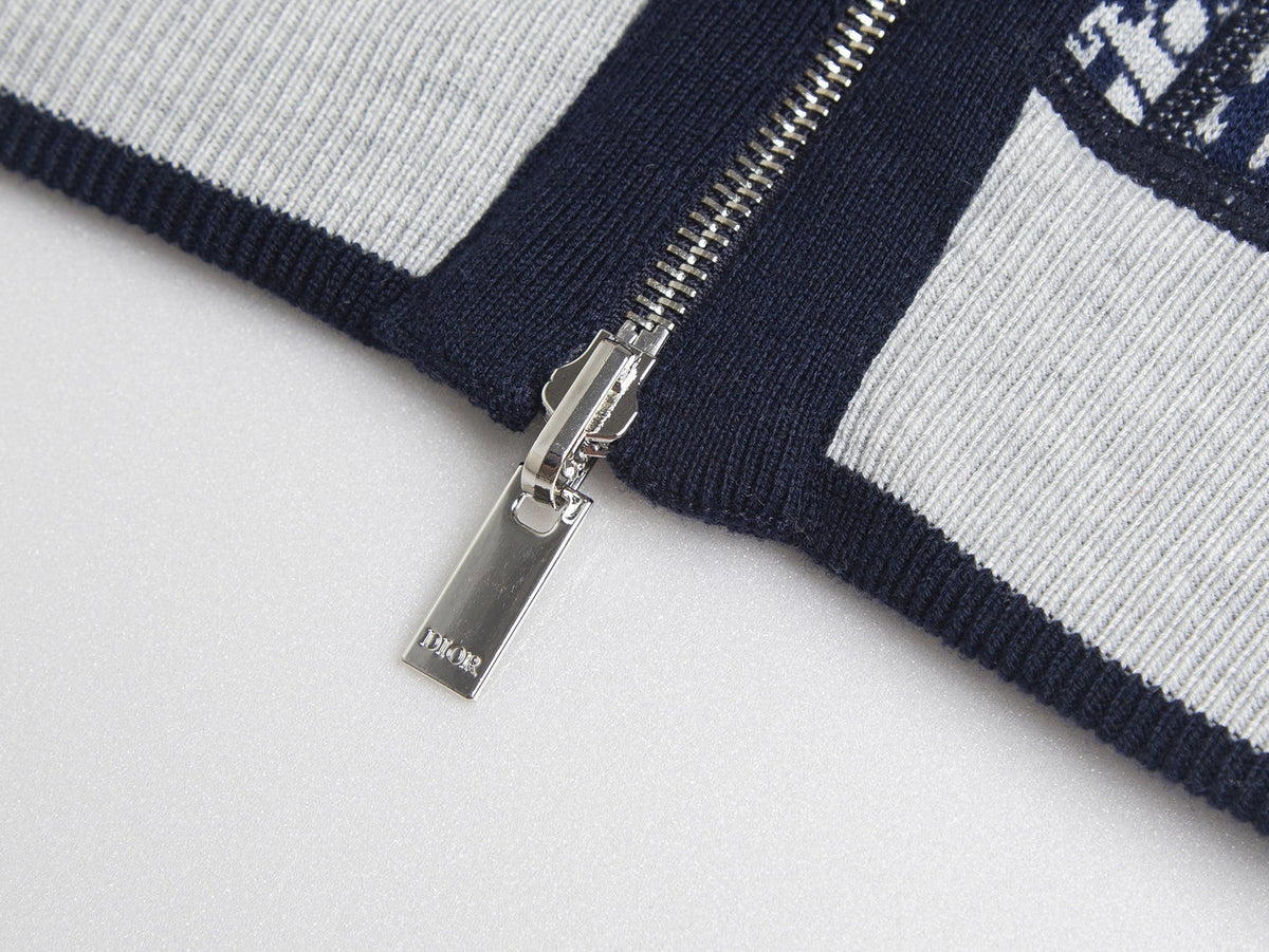 Oblique Wool Zip Hoodie