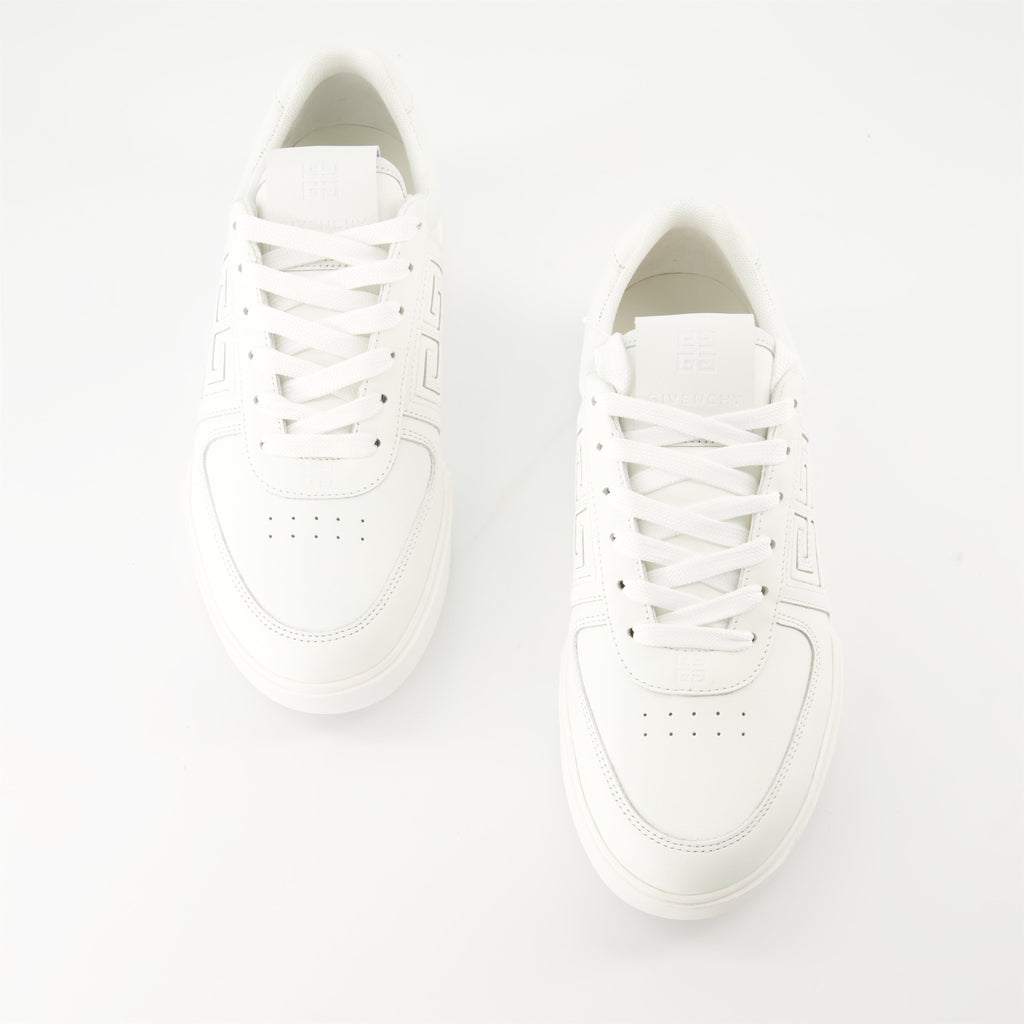 White Monogram Sneakers
