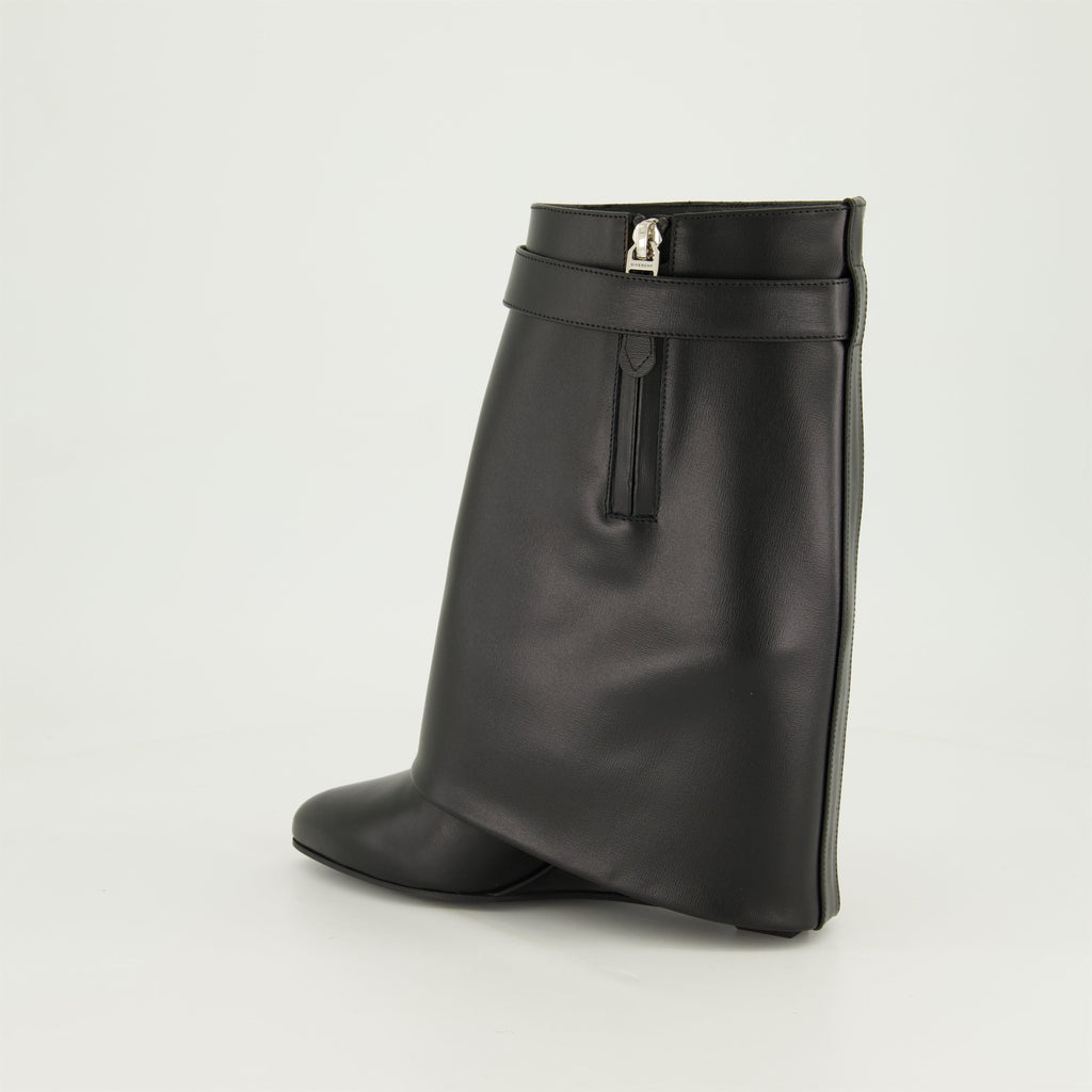 Shark Lock Wedge Boots