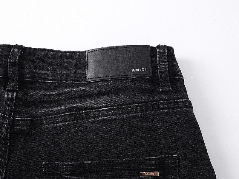 Hollywood Distressed Black Denim Jeans