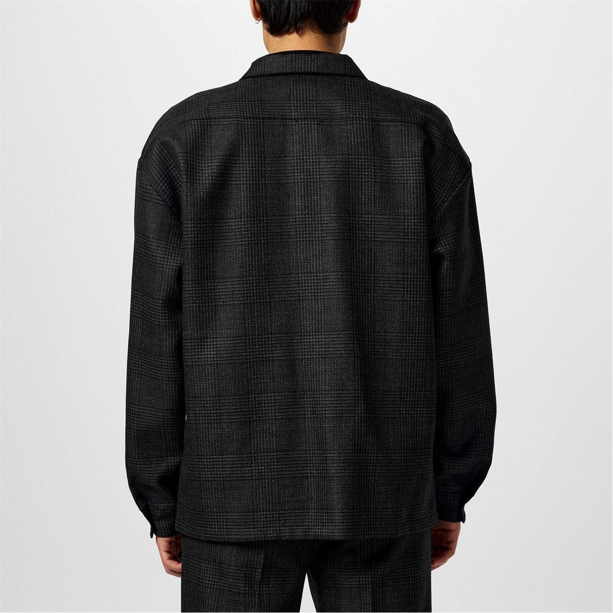 Check Wool Overshirt Jacket