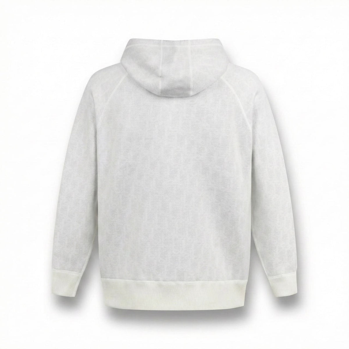Signature Zip-Up Hoodie in Ivory with Dior Oblique Lining