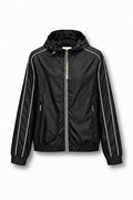 GG Monogram Hooded Zip Jacket – Black