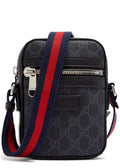 Supreme Mini Crossbody Bag with Web Strap (Black/Grey)
