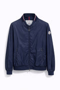 Classic Nylon Bomber Jacket – Navy Blue