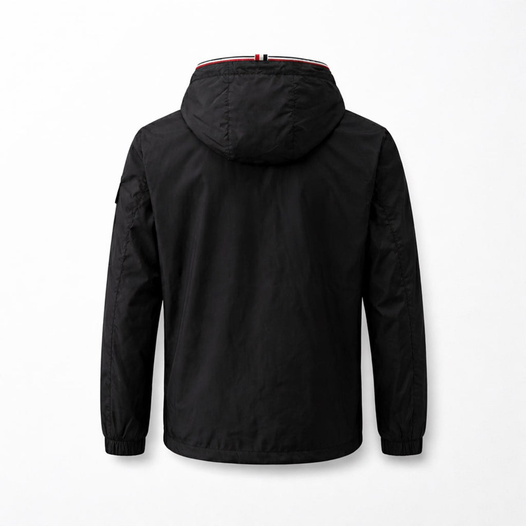 Hooded Nylon Jacket – Black
