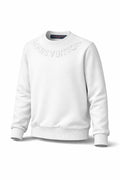 LV Tonal Logo Crewneck Sweatshirt – White