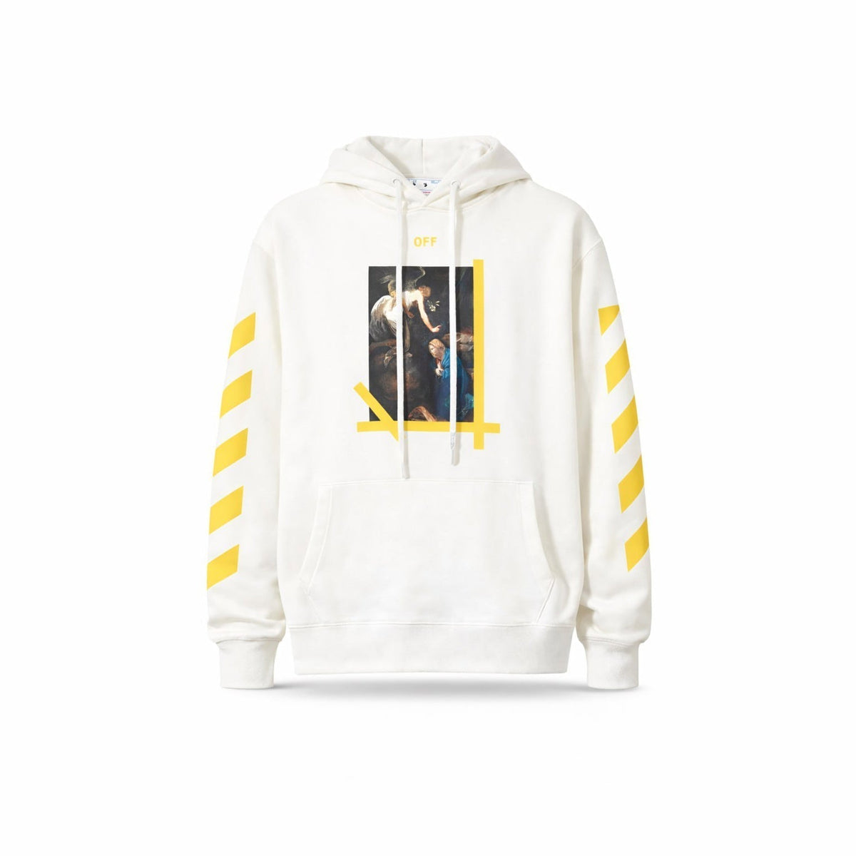 Arrows Graphic Hoodie – White / Yellow