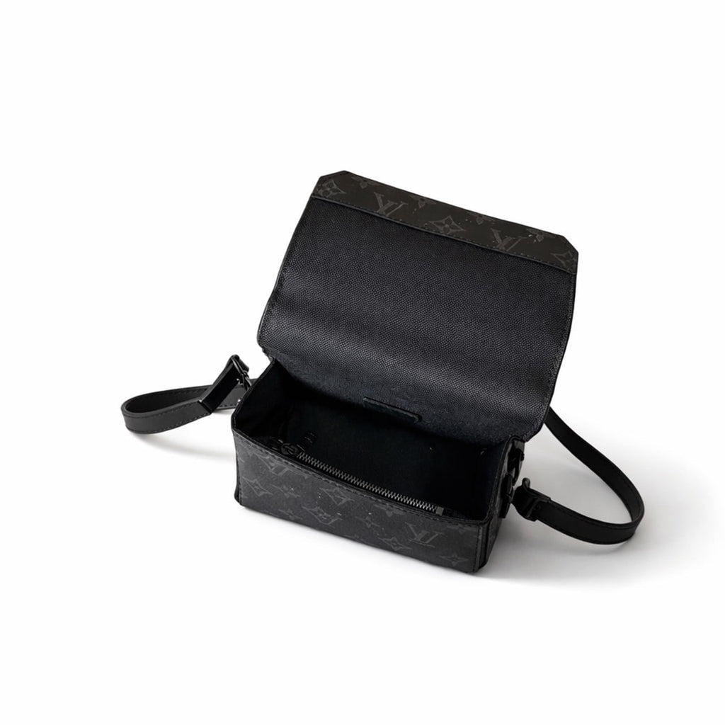 Monogram Eclipse Slim Pochette Crossbody (Black Hardware)