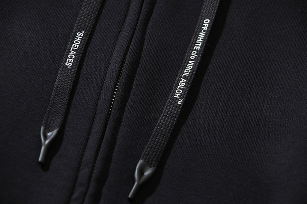 Arrows Graphic Zip Hoodie – Black