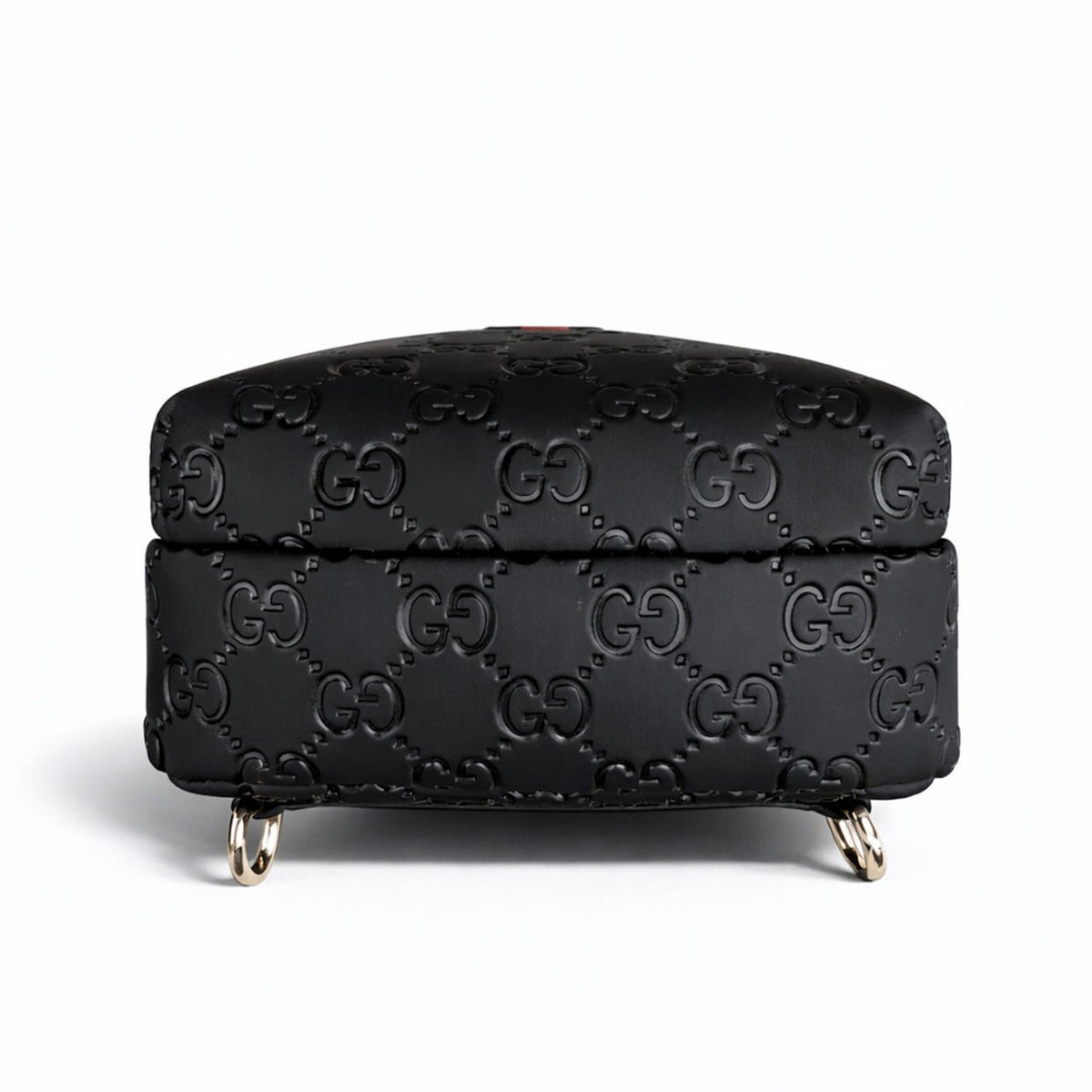 Embossed Leather Sling Bag (Black)