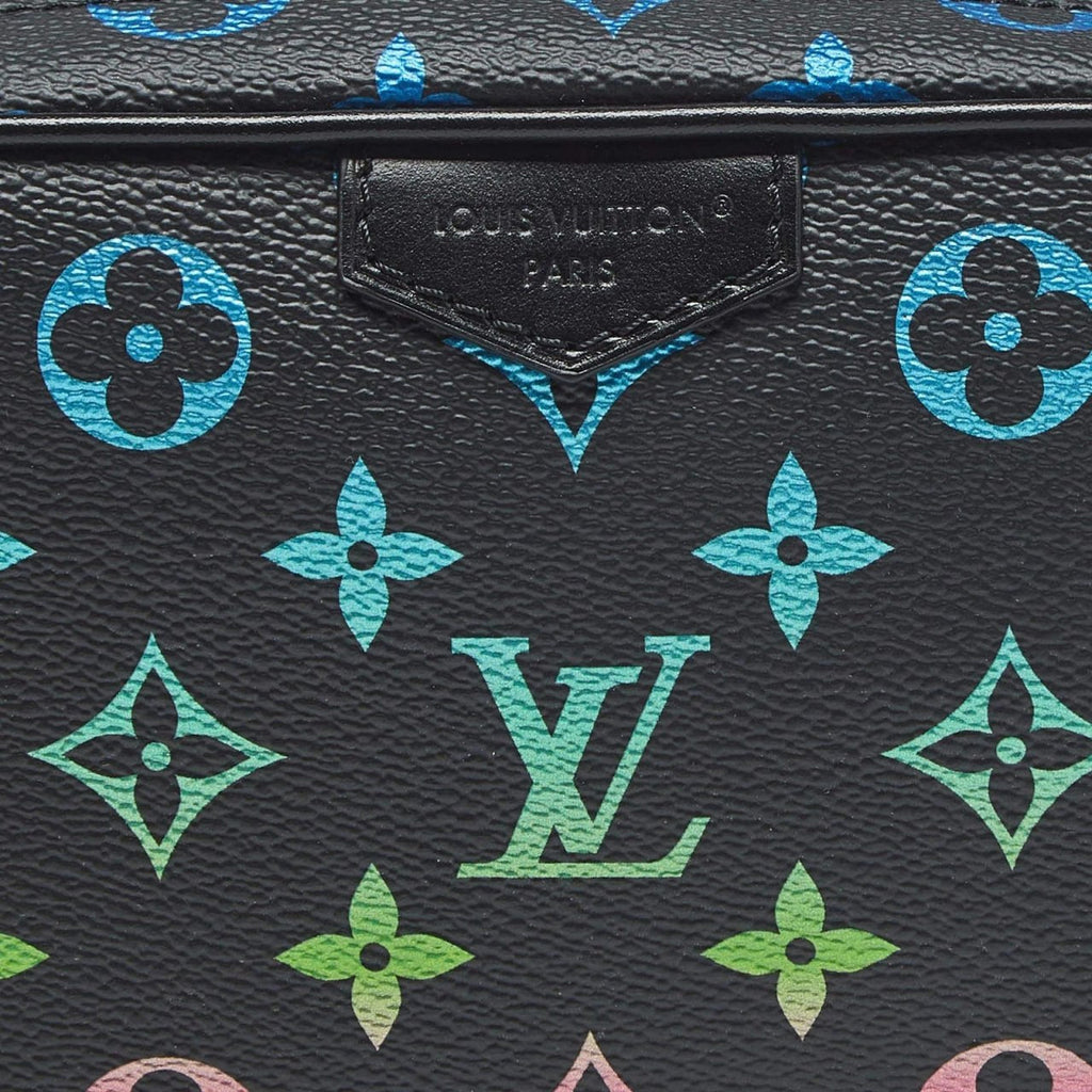 Monogram Multicolor Leather Crossbody Bag (Black)