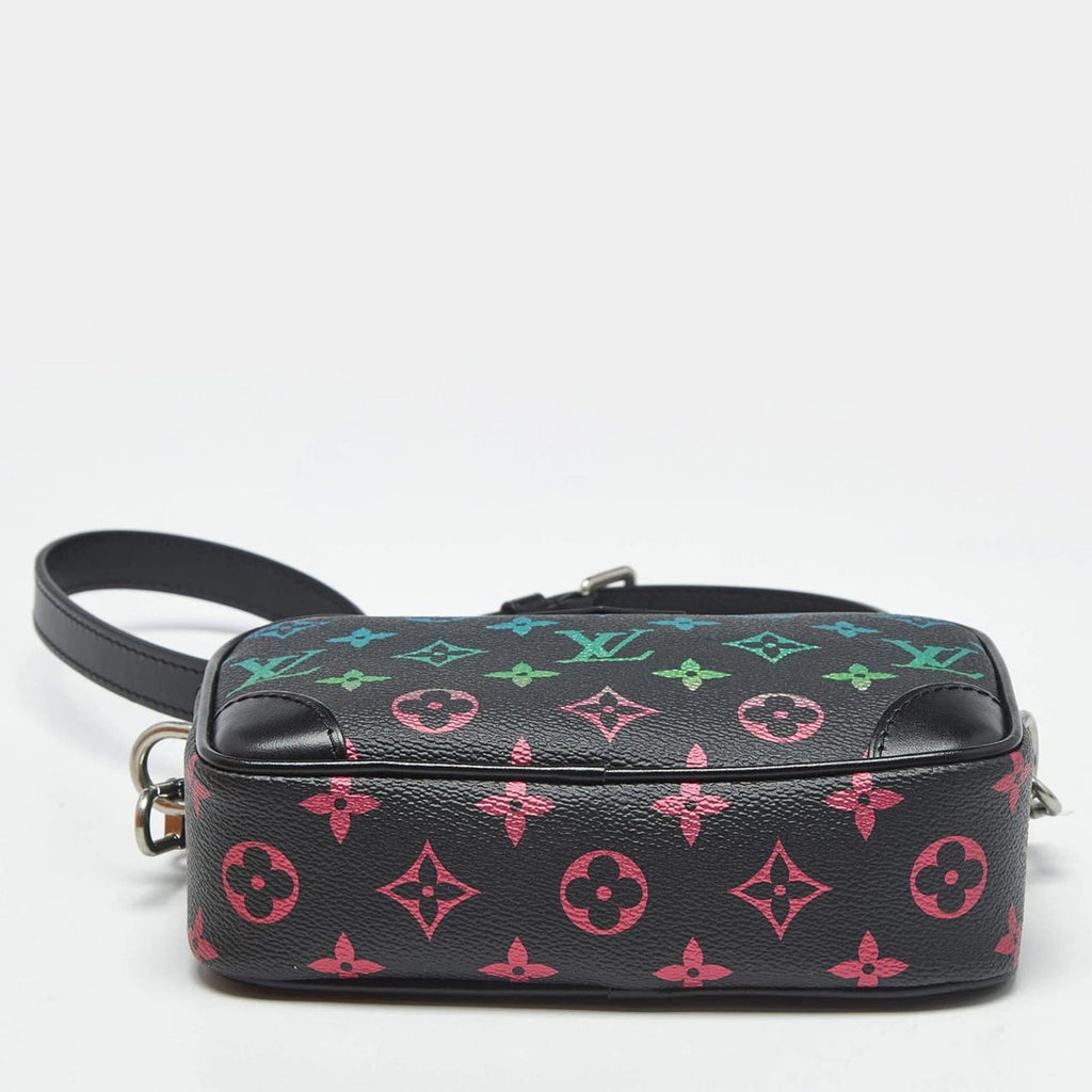 Monogram Multicolor Leather Crossbody Bag (Black)