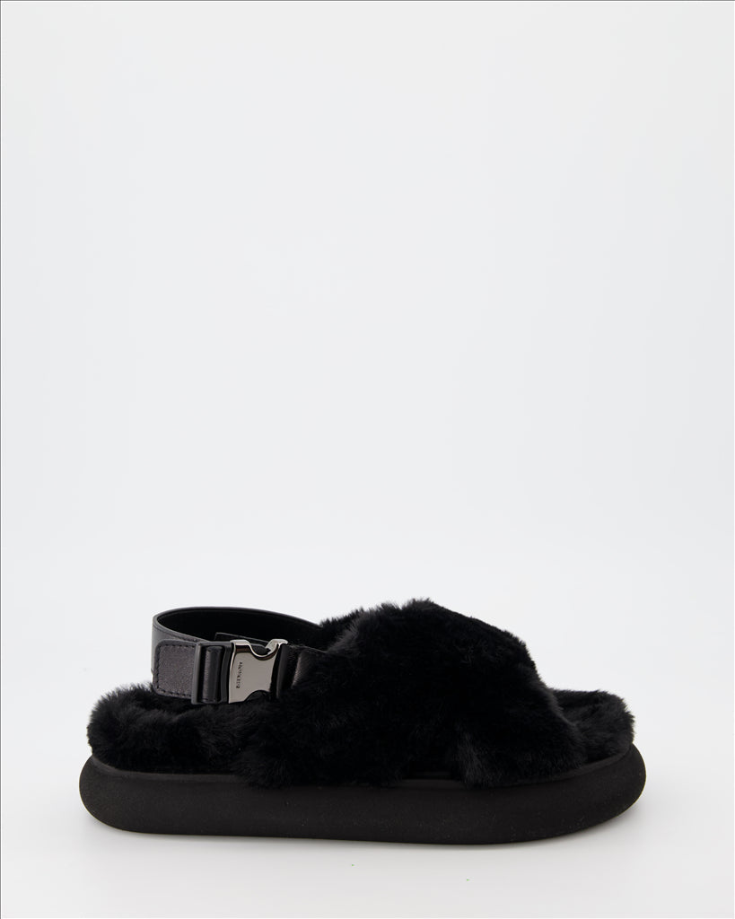 Solarisse Fur Sandals