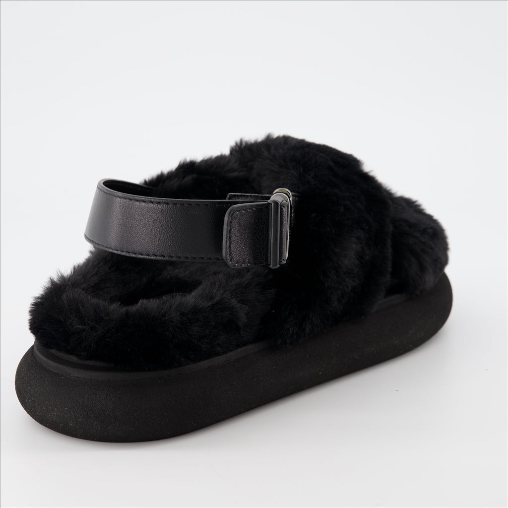 Solarisse Fur Sandals