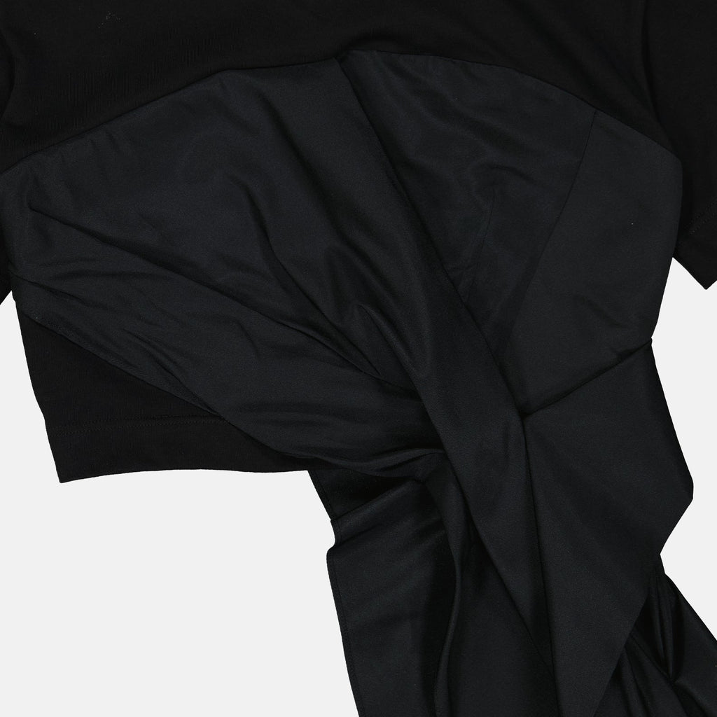 Draped Knot Crop T-Shirt