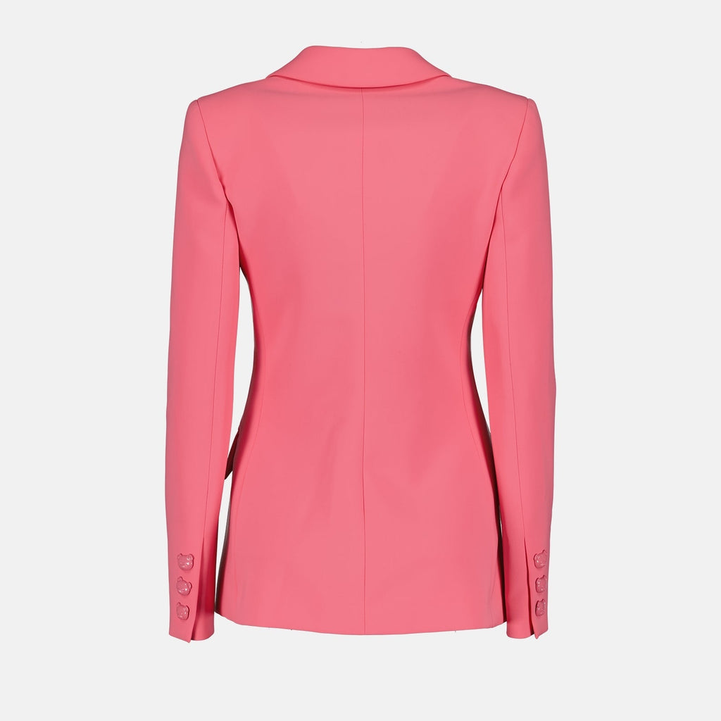 Pink Tailored Blazer with Teddy Bear Buttons